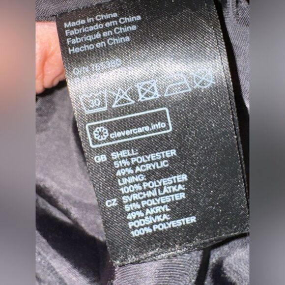 H&M woven black/white zebra print mini skirt back zip leather trim. EUC SZ 8 - Picture 6 of 6